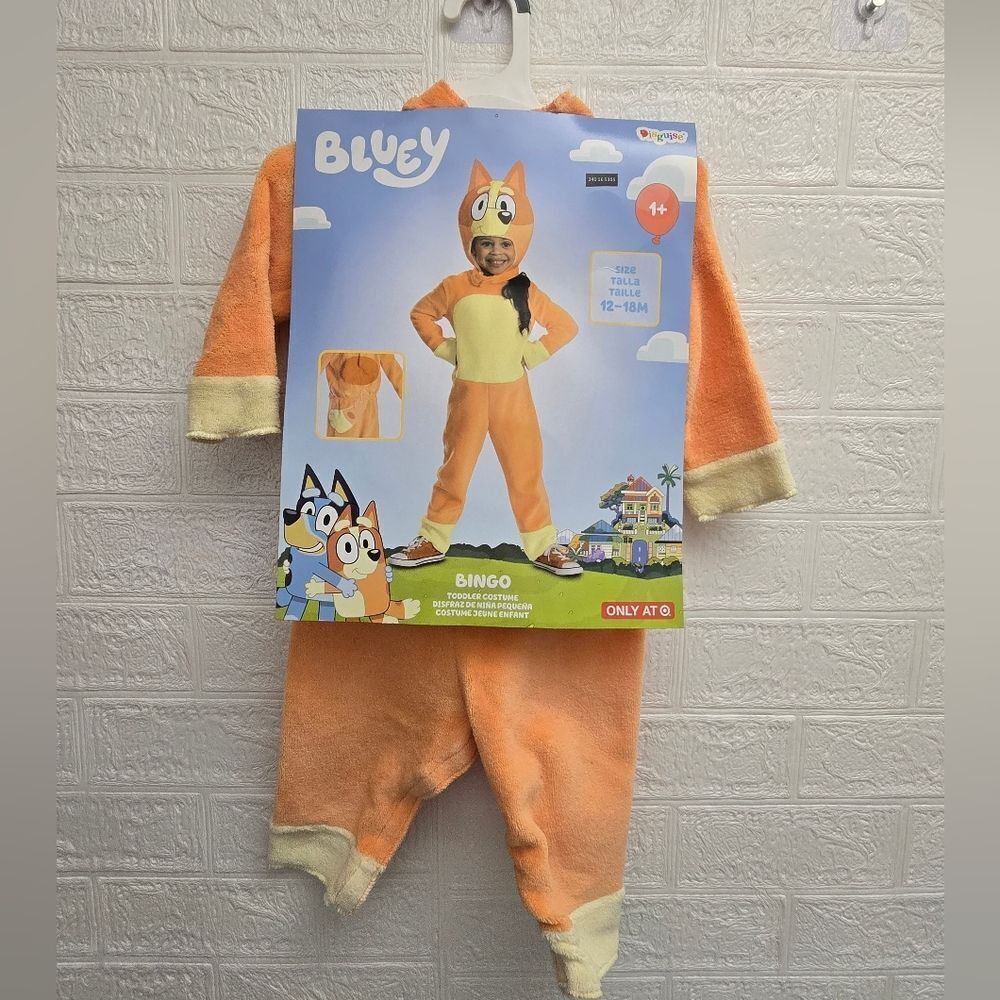 BBC Infant Bluey Bingo Healer Classic Costume Jumpsuit Brown 12-18 Months New